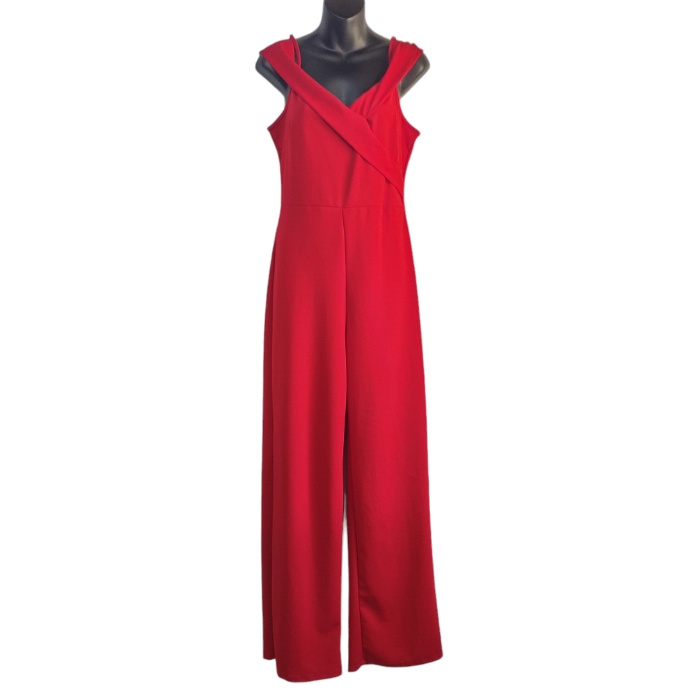 O' Delilah Women's Red Pants Jumpsuit Romper Sz M NWT
